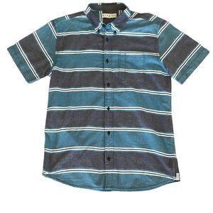 Ezekiel Stripe Button Down Short Sleeve Shirt Men’s XXL
